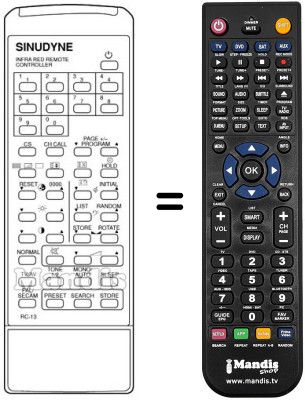 Comandament a distància equivalent RC 13
