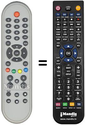 Comandament a dist&agrave;ncia equivalent RC 1523702-00