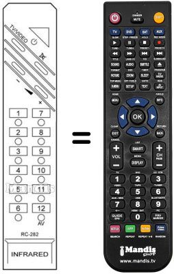 Comandament a dist&agrave;ncia equivalent RC 282