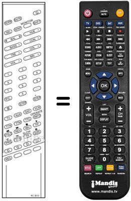 Comandament a distància equivalent RC 3010