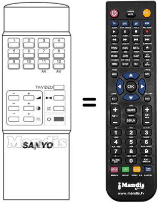 Comandament a dist&agrave;ncia equivalent RC 304