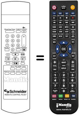 Comandament a distància equivalent RC 307