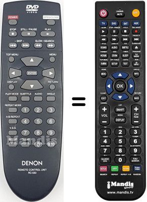 Comandament a distància equivalent RC 550