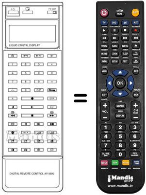 Comandament a distància equivalent RC 5690