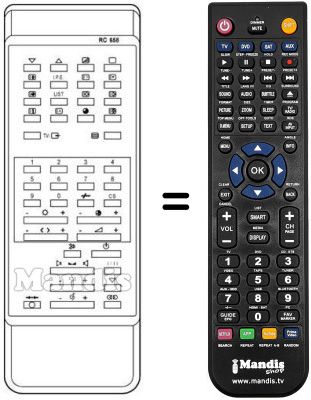 Comandament a dist&agrave;ncia equivalent RC 658