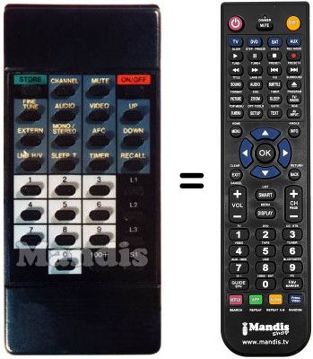 Comandament a distància equivalent RC 7010