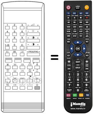 Comandament a dist&agrave;ncia equivalent RC 70 F