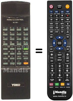 Comandament a dist&agrave;ncia equivalent RC 901