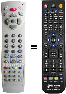 Comandament a distància equivalent Amstrad 32 RF DVD 16:9