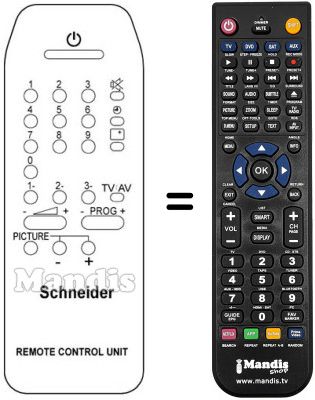 Comandament a distància equivalent REM.CONTR.UNIT 39 PROGR