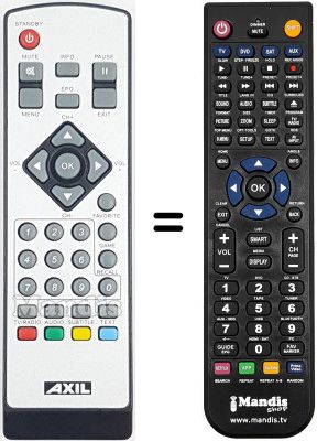 Comandament a distància equivalent Autovox AX SGT 17N