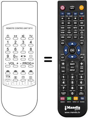 Comandament a dist&agrave;ncia equivalent REMOTE CONTROL UNIT SF 3