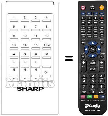 Comandament a dist&agrave;ncia equivalent RRMCG 0204 CESA