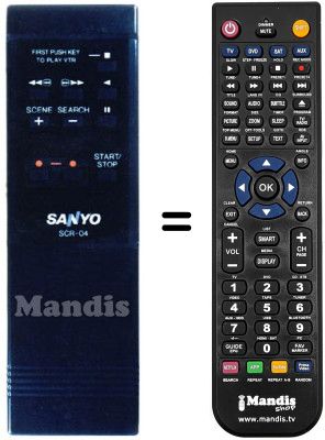 Comandament a dist&agrave;ncia equivalent SCR 04