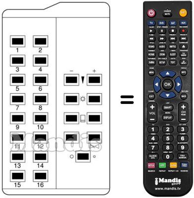 Comandament a dist&agrave;ncia equivalent SENSOR REM.CONT.16 FACH