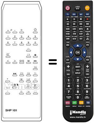 Comandament a distància equivalent SHP 101