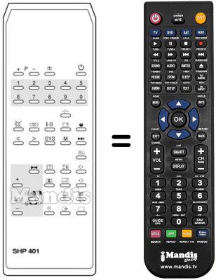Comandament a distància equivalent SHP 401