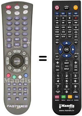 Comandament a dist&agrave;ncia equivalent FASTWEB FASTWEB (ver. 1)