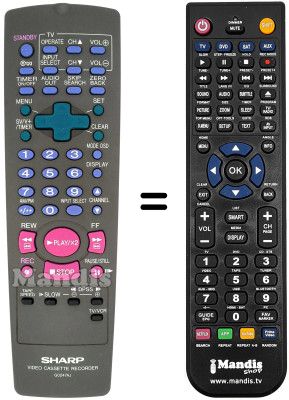 Comandament a distància equivalent Sharp VC GH600