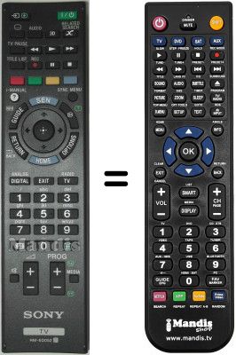 Comandament a distància equivalent Sony KDL-55 HX755