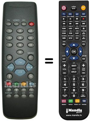 Comandament a distància equivalent Sinudyne 42000