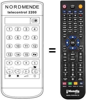 Comandament a distància equivalent TELECONTROL 2200 Comandament a distància equivalent TELECONTROL 2200