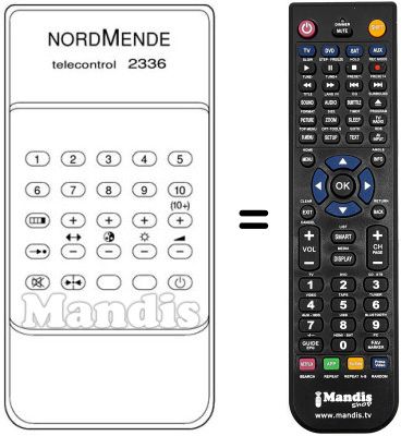 Comandament a distància equivalent TELECONTROL 2336 Comandament a distància equivalent TELECONTROL 2336