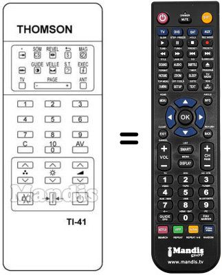 Comandament a dist&agrave;ncia equivalent TI 41