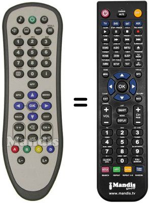 Comandament a distància equivalent SAGEMCOM DTI 85 HD