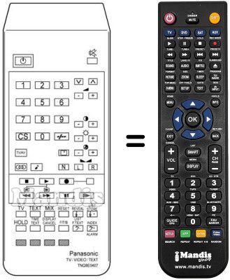 Comandament a distància equivalent TNQ 8E 0407