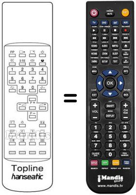 Comandament a dist&agrave;ncia equivalent TOPLINE