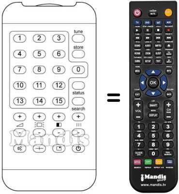 Comandament a distància equivalent TRD 99 / 16