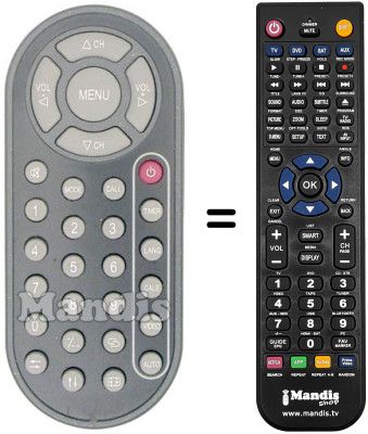 Comandament a dist&agrave;ncia equivalent Telesystem TS 07 AX