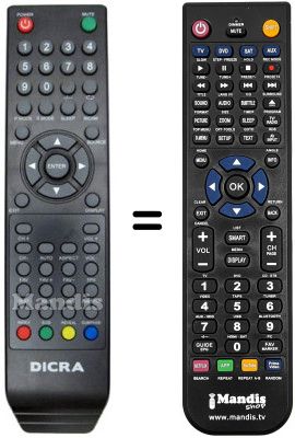 Comandament a distància equivalent DICRA TVLCD 022 BF