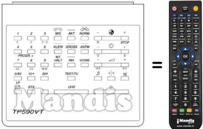Comandament a dist&agrave;ncia equivalent UNIVERSUM 7251473