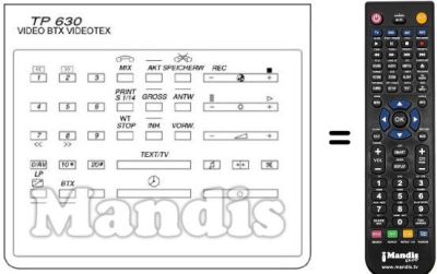 Comandament a dist&agrave;ncia equivalent UNIVERSUM 7258734
