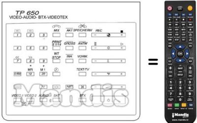Comandament a dist&agrave;ncia equivalent TP 650