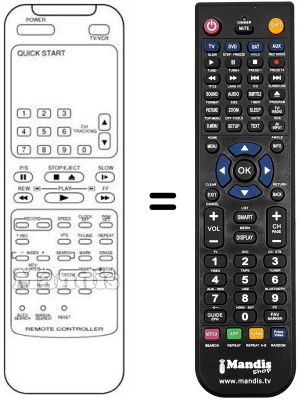 Comandament a distància equivalent WELTBLICH VTR 2911