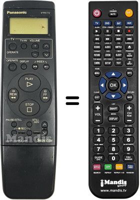 Comandament a distància equivalent Panasonic NV-SD44