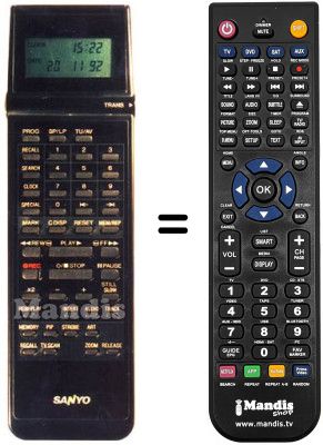 Comandament a dist&agrave;ncia equivalent Sanyo VHR-D4800 I