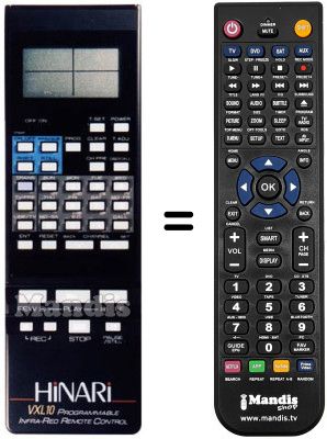 Comandament a distància equivalent VXL 10