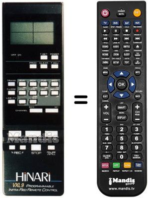 Comandament a distància equivalent VXL 9