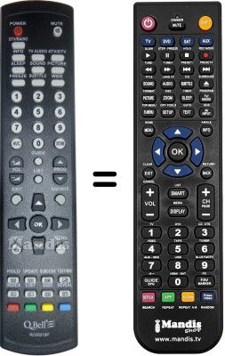 Comandament a dist&agrave;ncia equivalent Q.BELL QBT 42 DA