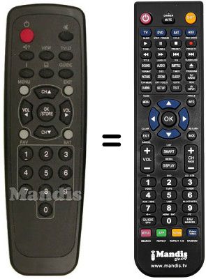 Comandament a distància equivalent TELEWIRE TW-3001 CI