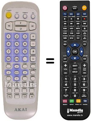 Comandament a dist&agrave;ncia equivalent Akai DV-P 3550