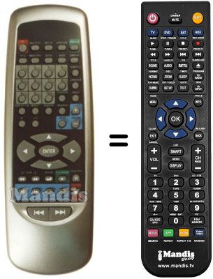 Comandament a distància equivalent Irradio DVD 5