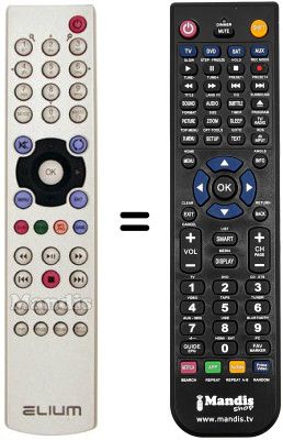 Comandament a dist&agrave;ncia equivalent ELIUM ELIPSUS DVR 3228 S