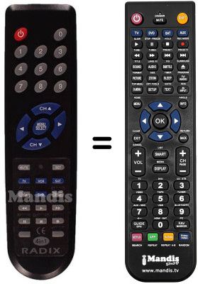 Comandament a dist&agrave;ncia equivalent Radix EPSILON 2AD