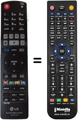 Comandament a dist&agrave;ncia equivalent Goldstar BD 660