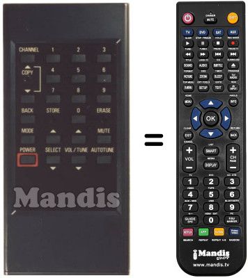 Comandament a distància equivalent EMME ESSE NORTHSAT 200